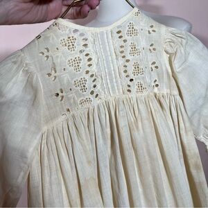 Antique Victorian handmade lace Baby long christening gown